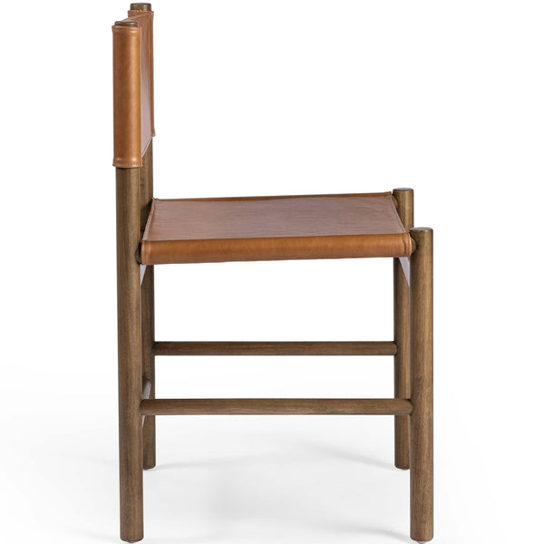 Home Fashion Kena Leather Dining Chair Sonoma Butterscotch Set Of 2 By Four Hands