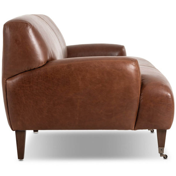 Home Fashion Kent Leather Sofa Dulane Mahogany By Amber Lewis X Four Hands