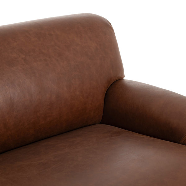 Home Fashion Kent Leather Sofa Dulane Mahogany By Amber Lewis X Four Hands