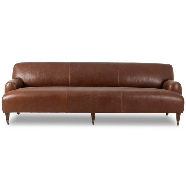 home fashion Kent Leather Sofa Dulane Mahogany by Amber Lewis x Four Hands