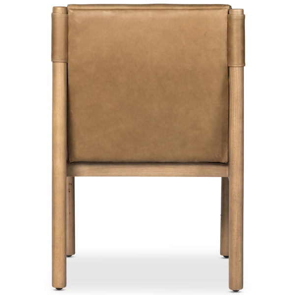 Home Fashion Kiano Leather Arm Chair Palermo Drift By Four Hands