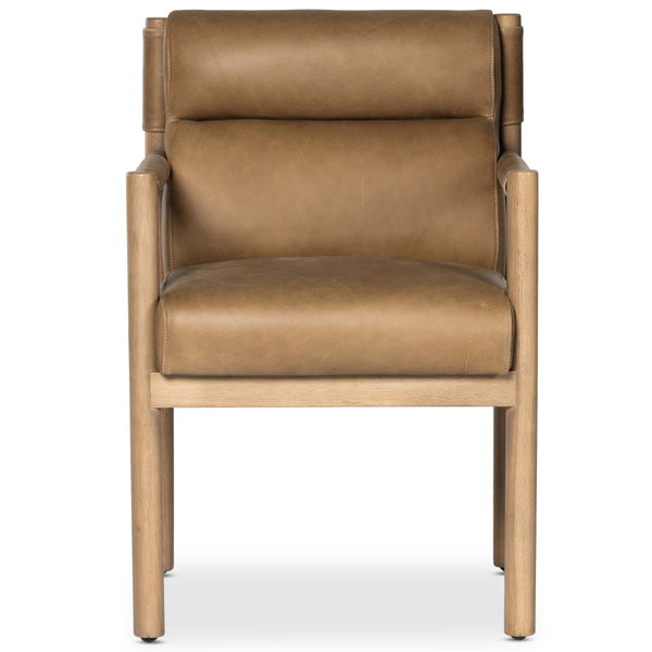 Home Fashion Kiano Leather Arm Chair Palermo Drift By Four Hands