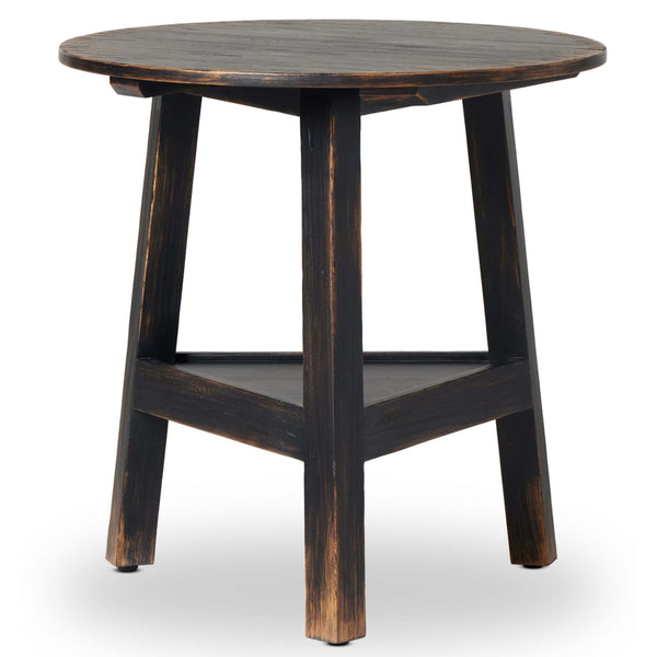 home fashion Kickapoo River Cricket Table Distressed Black by Four Hands