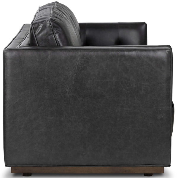 Home Fashion Kiera Leather Sofa Sonoma Black By Four Hands