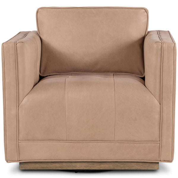 Home Fashion Kiera Leather Swivel Palermo Nude By Four Hands
