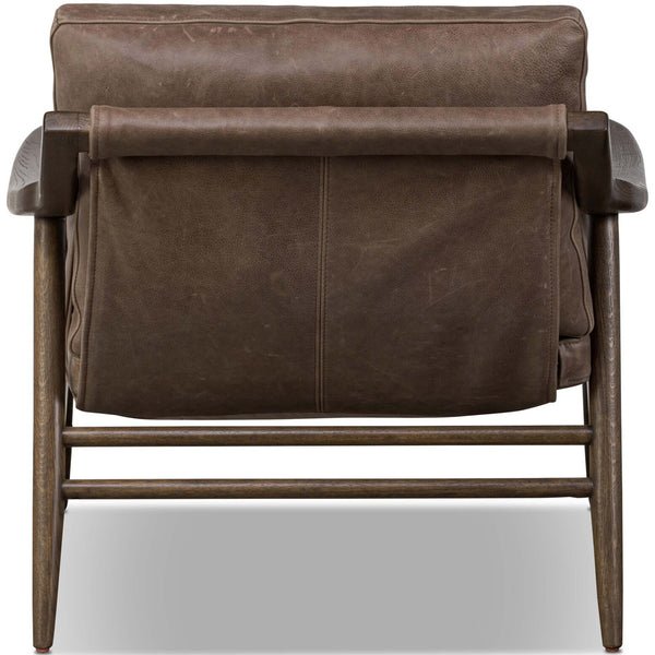 Home Fashion Kimmery Leather Chair Palermo Cigar By Four Hands