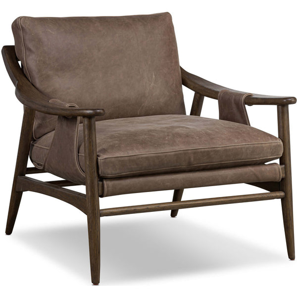 home fashion Kimmery Leather Chair Palermo Cigar by Four Hands