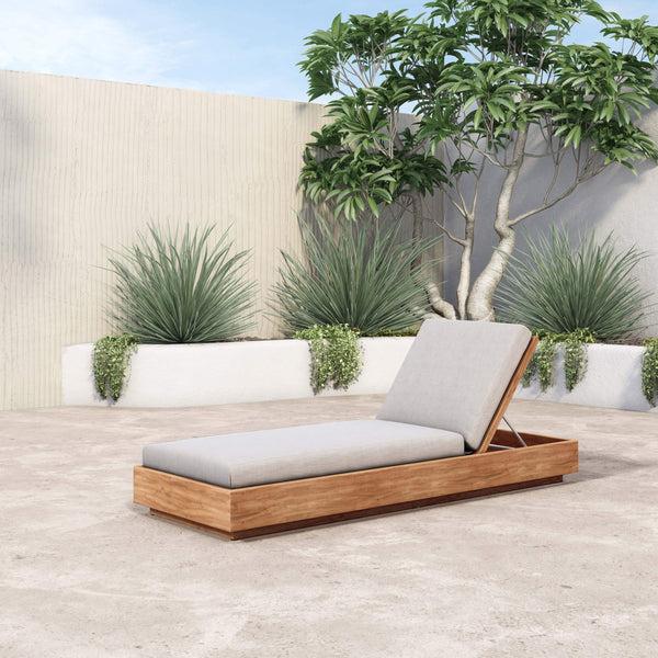 Home Fashion Kinta Outdoor Chaise Stone Grey By Four Hands