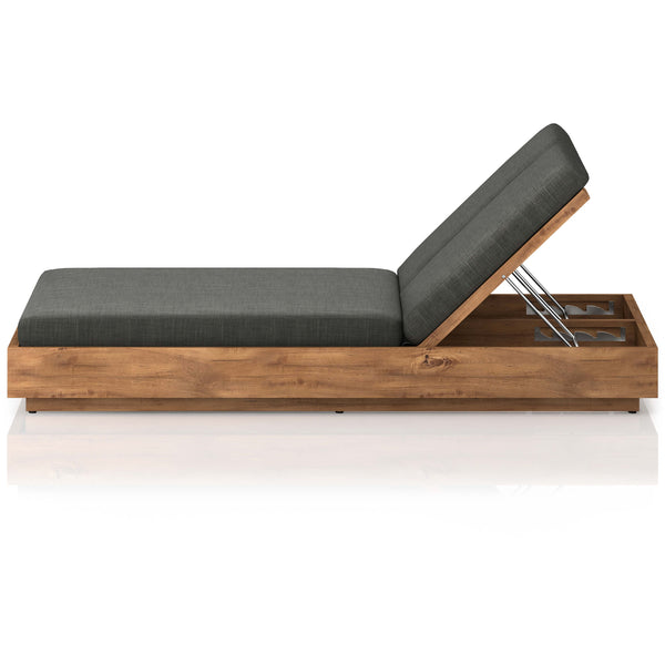 Home Fashion Kinta Outdoor Double Chaise Charcoal By Four Hands