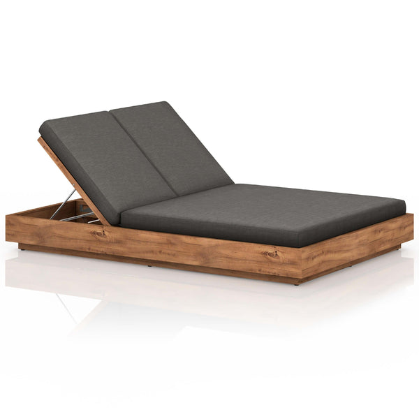 home fashion Kinta Outdoor Double Chaise Charcoal by Four Hands