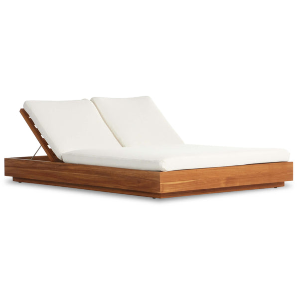 home fashion Kinta Outdoor Double Chaise Faye Cream by Four Hands