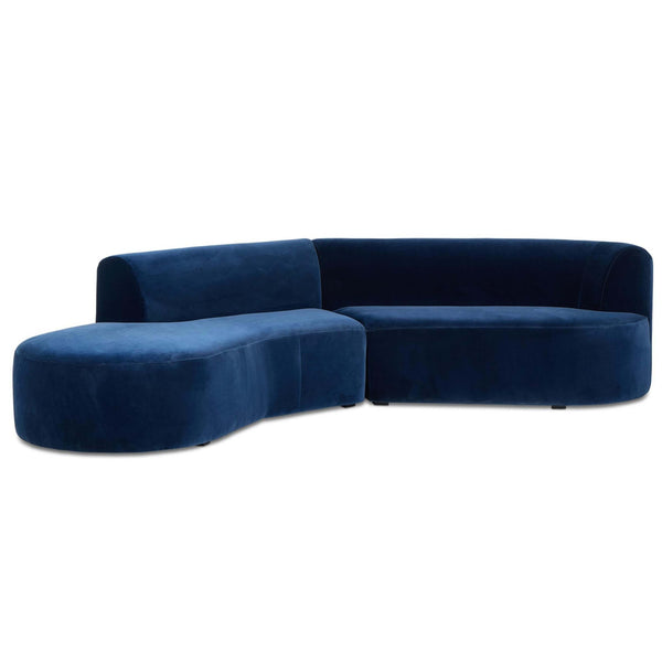 Home Fashion Kipton 2 Piece Sectional W/ Chaise Surrey Midnight