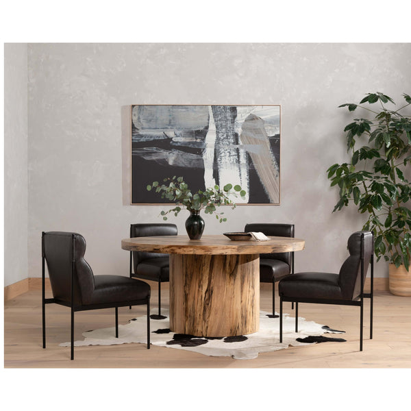 Home Fashion Klein Leather Dining Chair Sonoma Black Set Of 2 By Four Hands