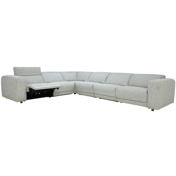 Home Fashion Knoxville Power Recliner Sectional Light Gray
