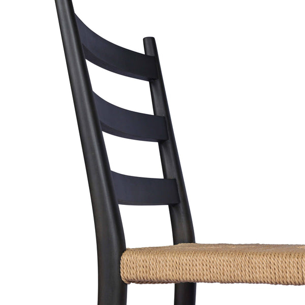 Home Fashion Ladder Back Outdoor Dining Chair Aged Ebony Set Of 2 By Four Hands