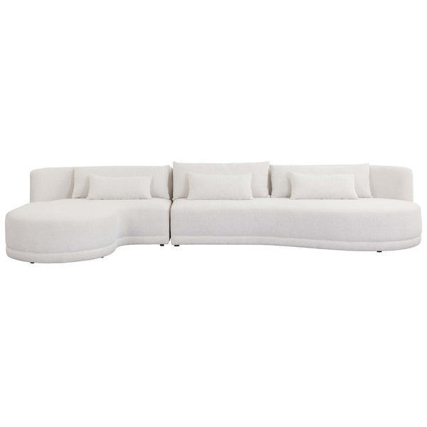 Home Fashion Laken LAF Chaise Sectional Copenhagen White