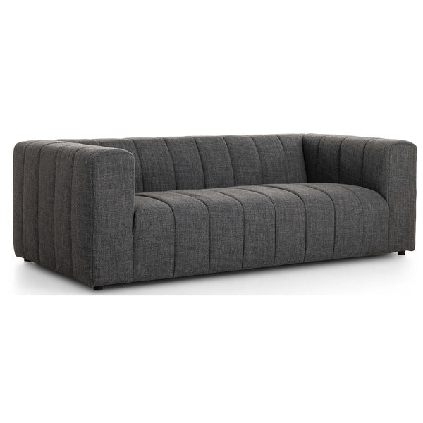 Home Fashion Langham 89" Channeled Sofa Saxon Charcoal By Four Hands