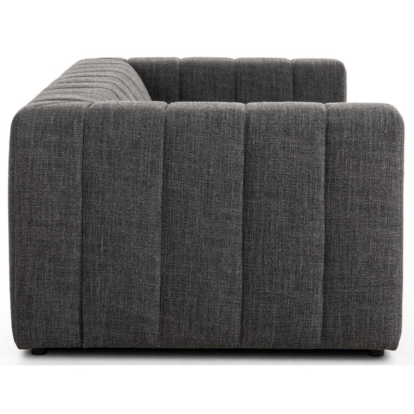 Home Fashion Langham 89" Channeled Sofa Saxon Charcoal By Four Hands