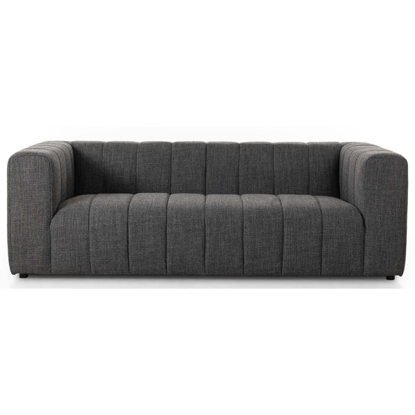 home fashion Langham 89" Channeled Sofa Saxon Charcoal by Four Hands