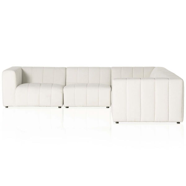 Home Fashion Langham Channeled 5 Piece Sectional Fayette Cloud By Four Hands