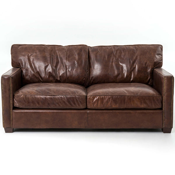 home fashion Larkin 72" Leather Sofa Cigar by Four Hands