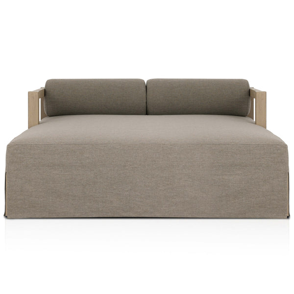 Home Fashion Laskin Outdoor Daybed Alessi Fawn/Washed Brown By Four Hands