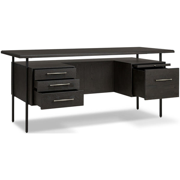 Home Fashion Lauren Desk Charcoal Oak By Four Hands