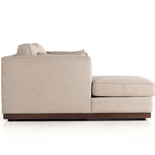 Home Fashion Lawrence 2 Piece Sectional W/Chaise Nova Taupe By Four Hands