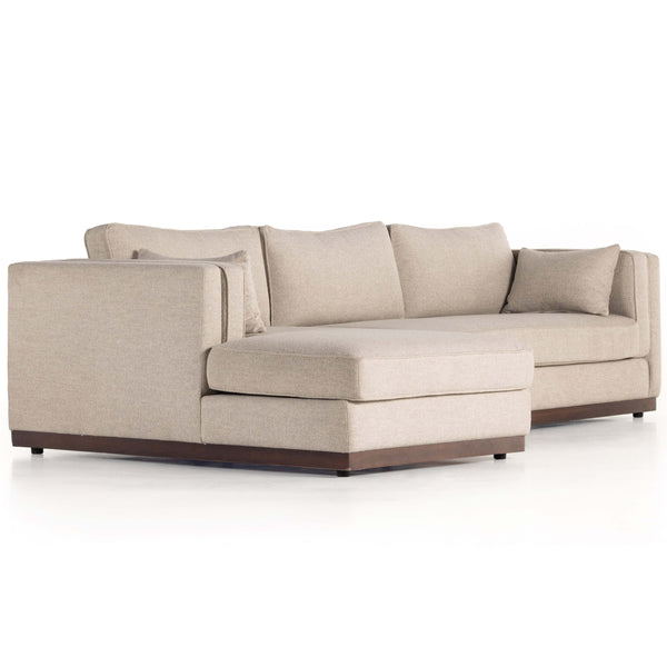 home fashion Lawrence 2 Piece Sectional w/Chaise Nova Taupe by Four Hands