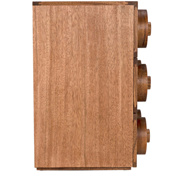 Home Fashion Lego Sideboard W/3 Drawers Dark Walnut