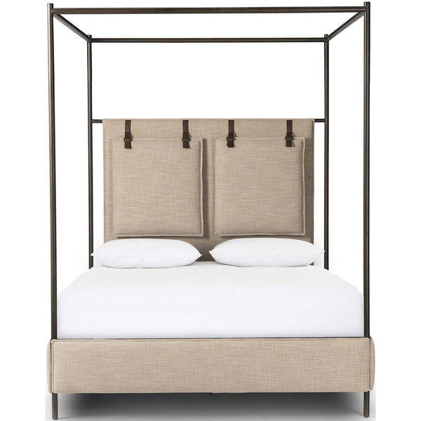 Home Fashion Leigh Canopy Bed Palm Ecru By Four Hands