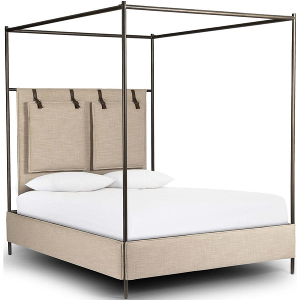 home fashion Leigh Canopy Bed Palm Ecru by Four Hands