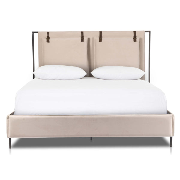 Home Fashion Leigh Queen Bed Velvet Sand By Four Hands