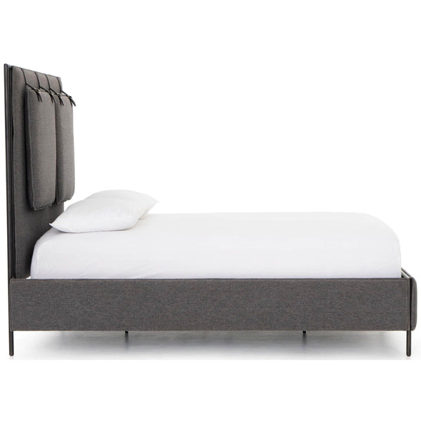 Home Fashion Leigh Upholstered Bed San Remo Ash By Four Hands