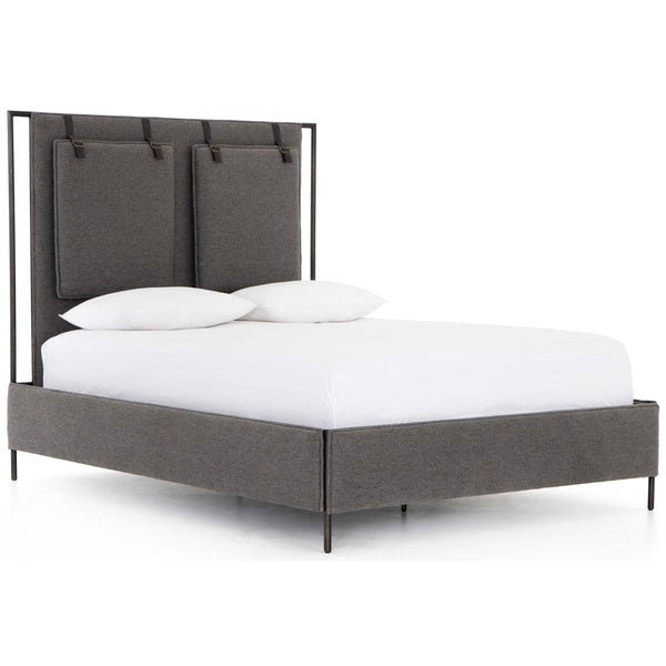 home fashion Leigh Upholstered Bed San Remo Ash by Four Hands