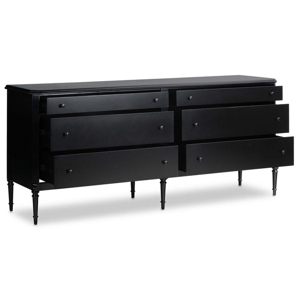 Home Fashion Lendon 6 Drawer Dresser Black By Four Hands