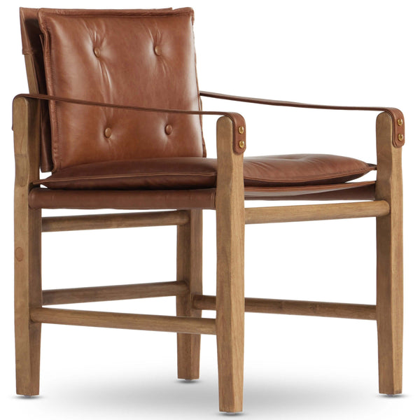 home fashion Lenz Leather Dining Arm Chair Sonoma Chestnut by Four Hands