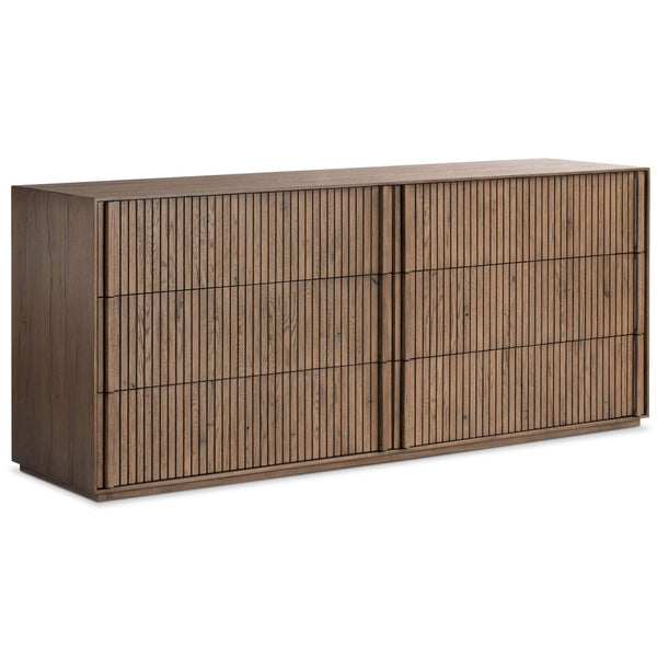 home fashion Leo 6 Drawer Dresser Rustic Grey by Four Hands