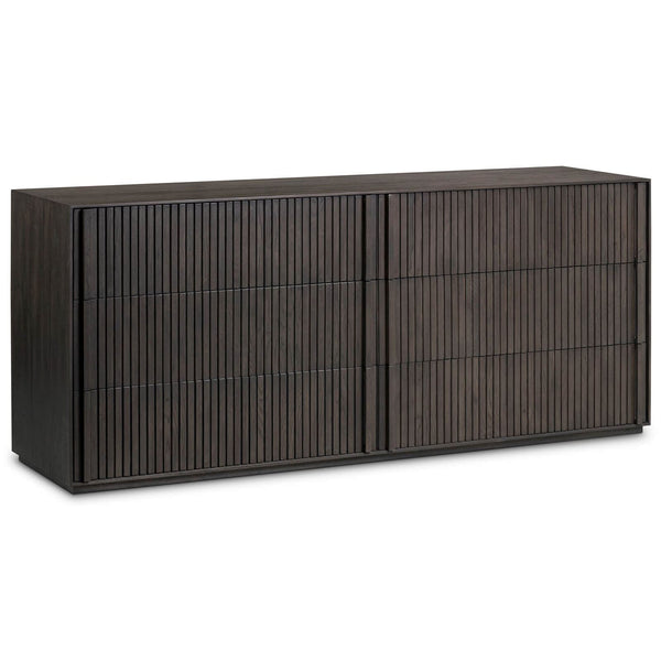 home fashion Leo 6 Drawer Dresser Smoked Black by Four Hands
