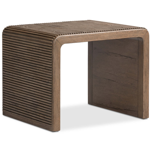 home fashion Leo End Table Rustic Grey by Four Hands