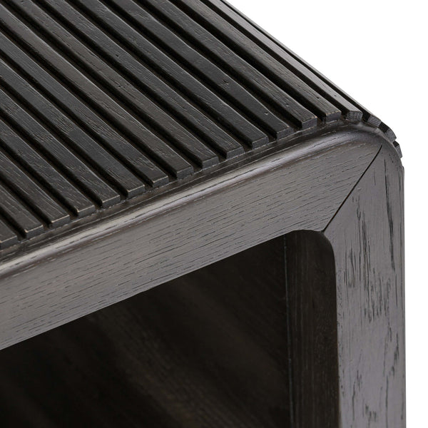 Home Fashion Leo End Table Smoked Black By Four Hands