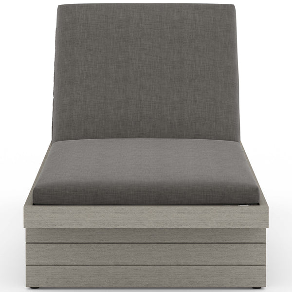 Home Fashion Leroy Outdoor Chaise Charcoal/Weathered Grey By Four Hands