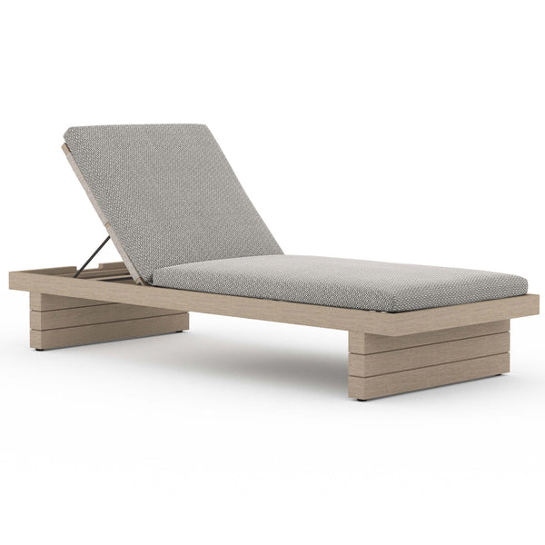 home fashion Leroy Outdoor Chaise Faye Ash/Washed Brown by Four Hands