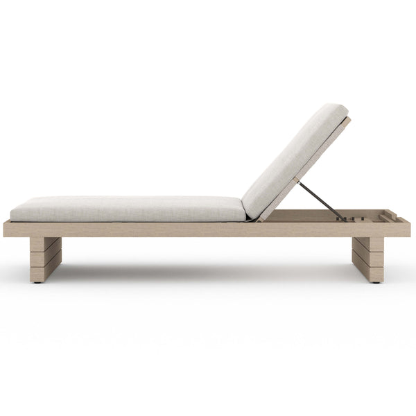 Home Fashion Leroy Outdoor Chaise Stone Grey/Washed Brown By Four Hands