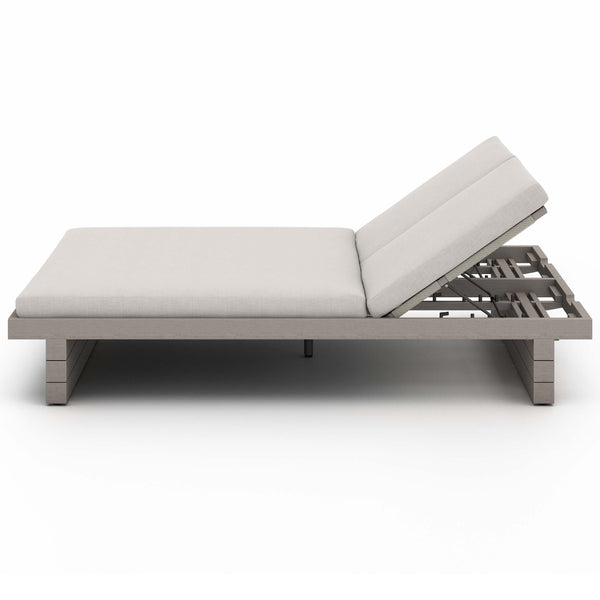 Home Fashion Leroy Outdoor Double Chaise Stone Grey/Weathered Grey By Four Hands