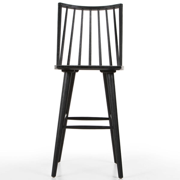 Home Fashion Lewis Windsor Bar Stool Black Oak By Four Hands