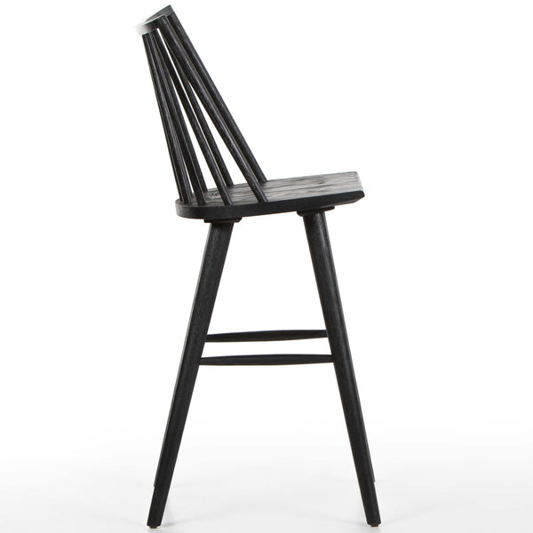 Home Fashion Lewis Windsor Bar Stool Black Oak By Four Hands
