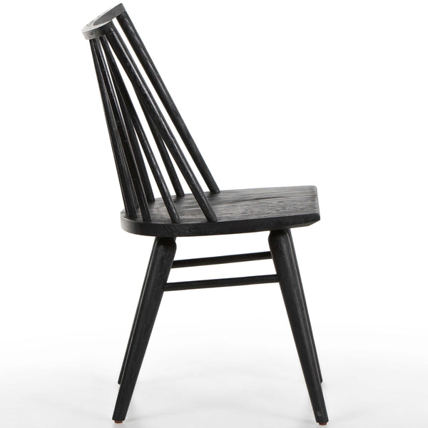 Home Fashion Lewis Windsor Dining Chair Black Oak Set Of 2 By Four Hands