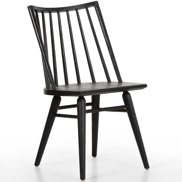 home fashion Lewis Windsor Dining Chair Black Oak Set of 2 by Four Hands