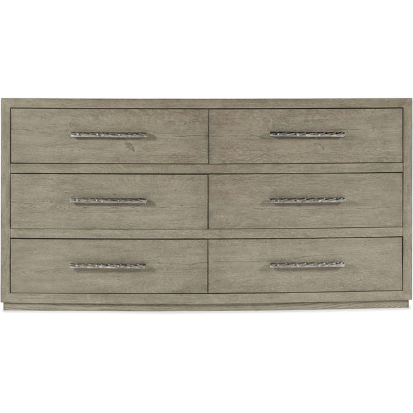 Home Fashion Linville Falls Chimney Gap Six Drawer Dresser